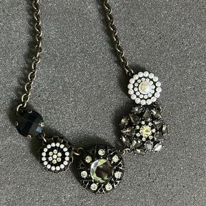 Lia Sophia 14” antique style beaded floral necklace